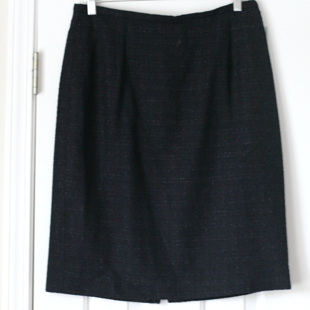 Pendleton black wool sparkle pencil skirt
